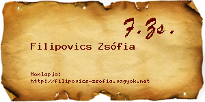 Filipovics Zsófia névjegykártya